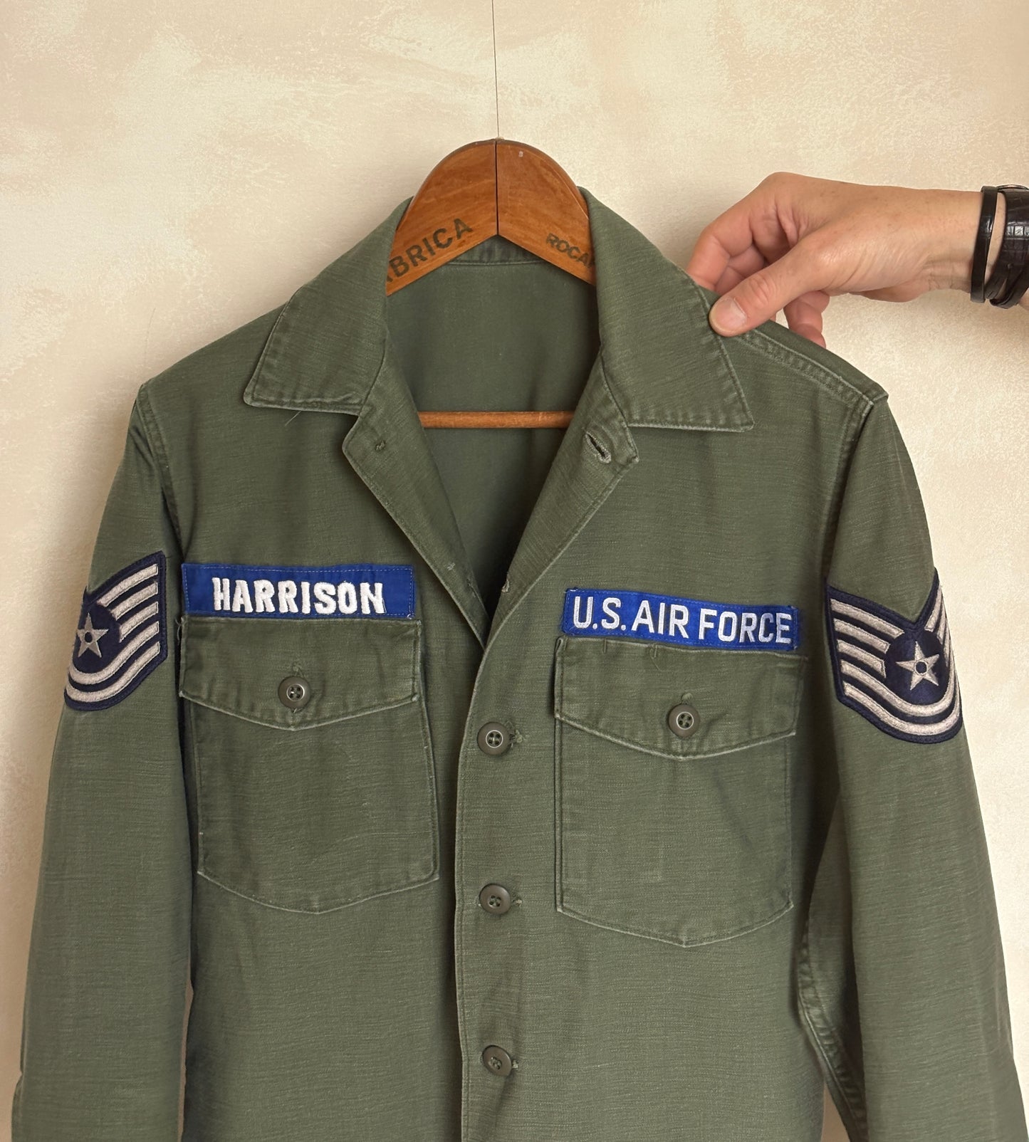 Med. Authentic 1966 Vintage U.S. Air Force OG-107 Utility Shirt