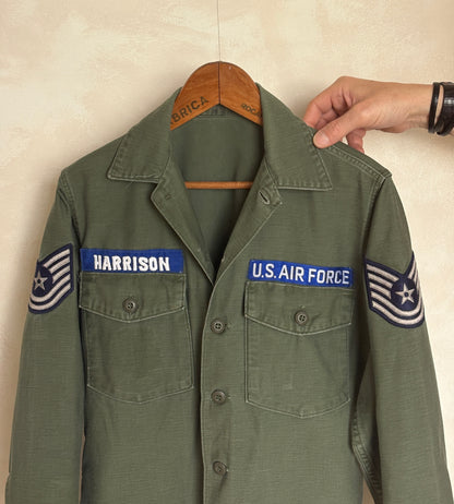 Med. Authentic 1966 Vintage U.S. Air Force OG-107 Utility Shirt