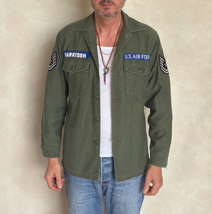 Med. Authentic 1966 Vintage U.S. Air Force OG-107 Utility Shirt