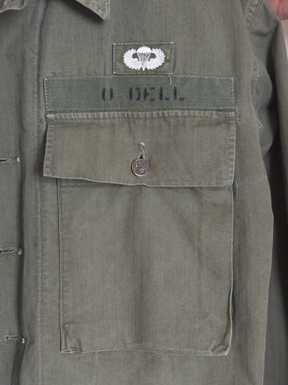 Med/L .Vintage WW2 US Army 2nd Pattern HBT 13 Stars Button Combat Shirt/Jacket