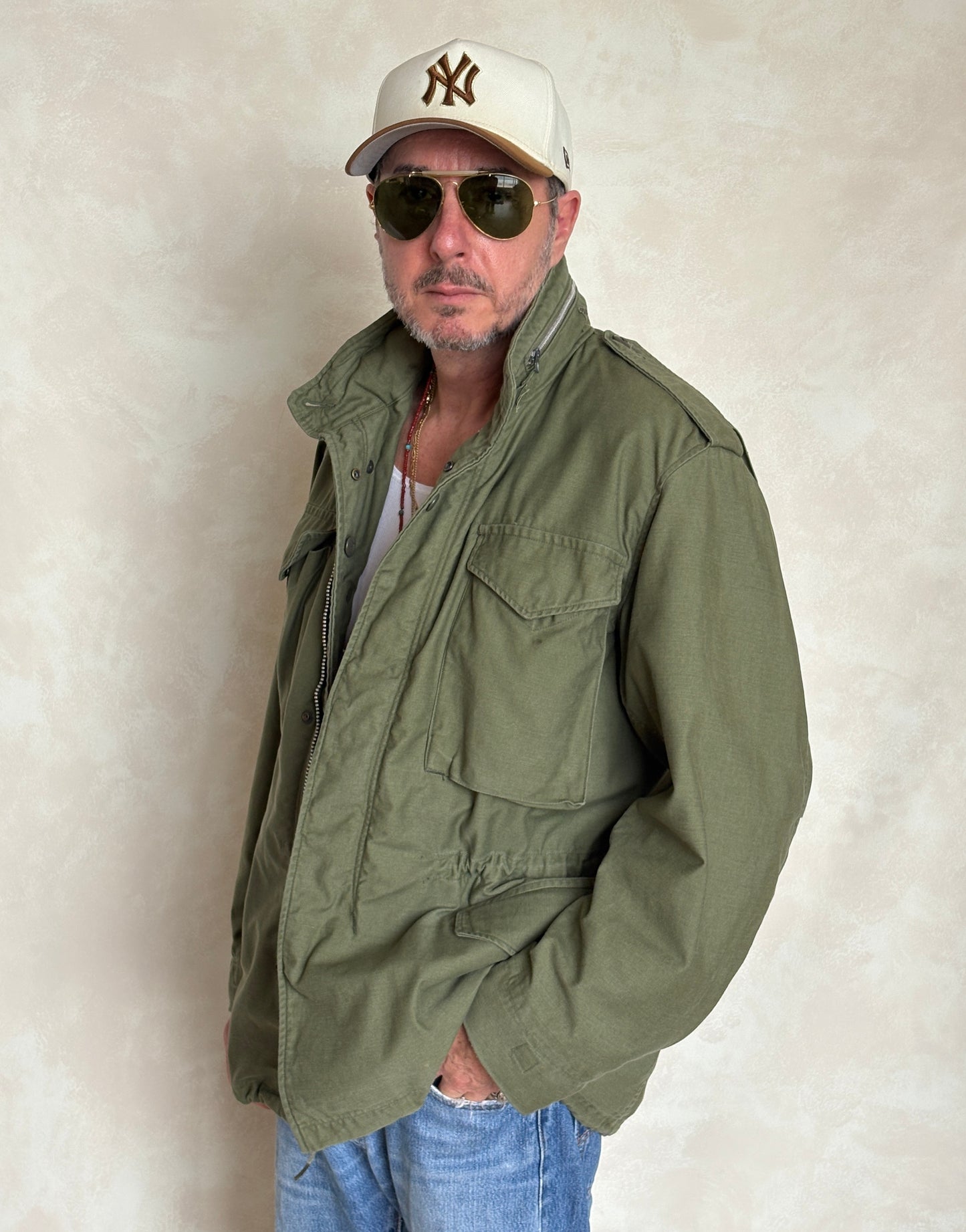 Size Med Reg. Authentic 1970 M-65 US Army Field Jacket | OG-107 Military Issue