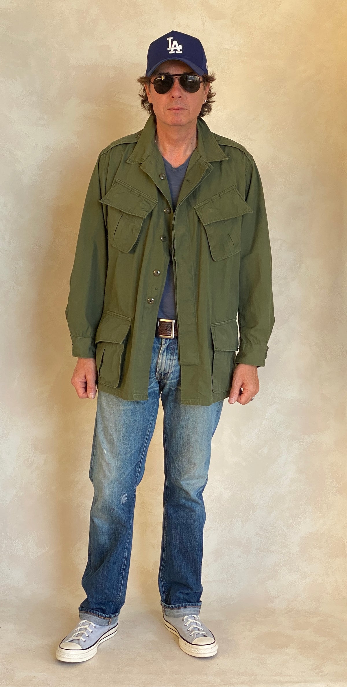 Med reg. Authentic 1966 2nd Pattern US Army Vintage tropical Vietnam jungle jacket.-AJ357 Studio