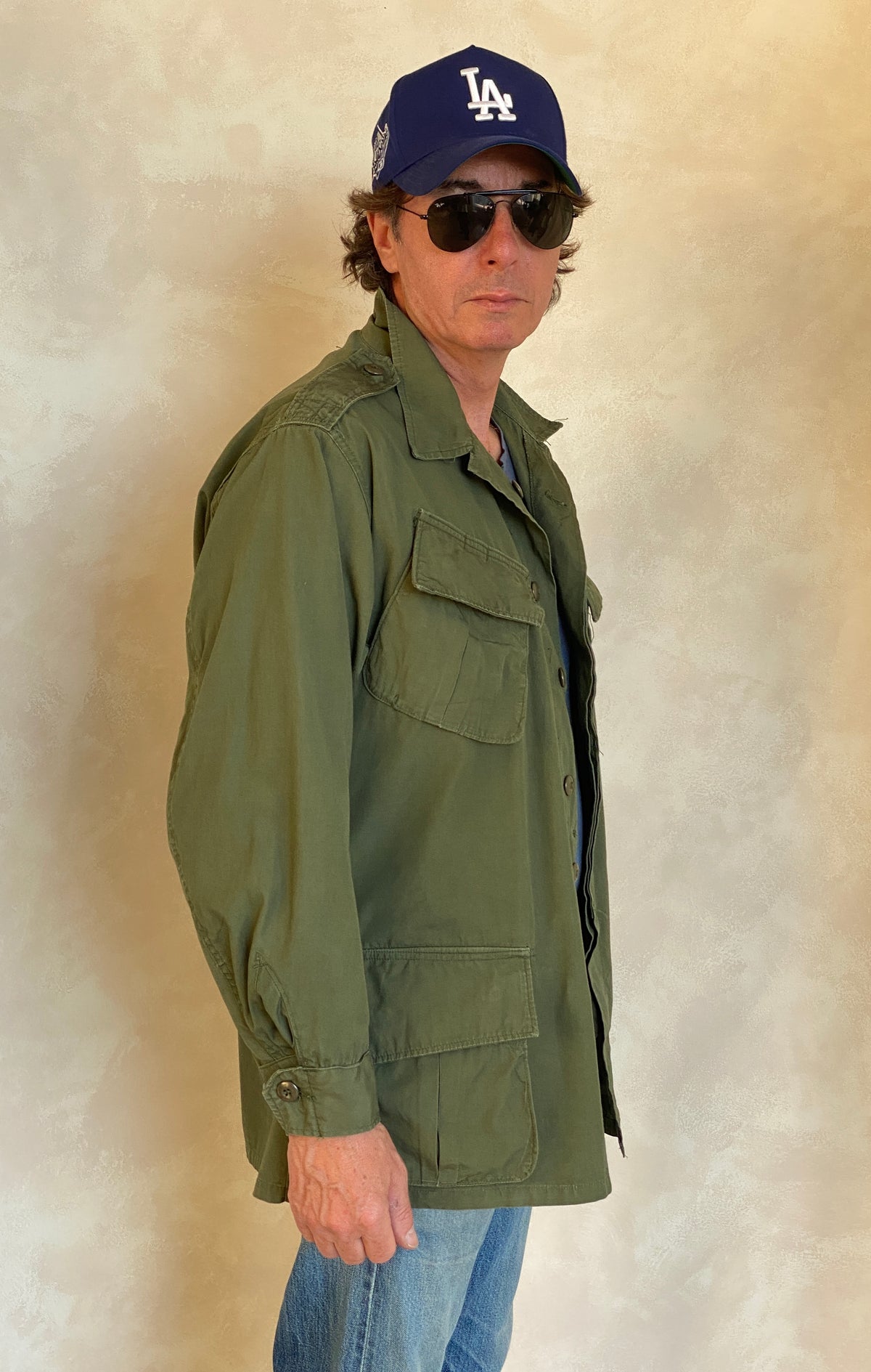 Med reg. Authentic 1966 2nd Pattern US Army Vintage tropical Vietnam jungle jacket.-AJ357 Studio