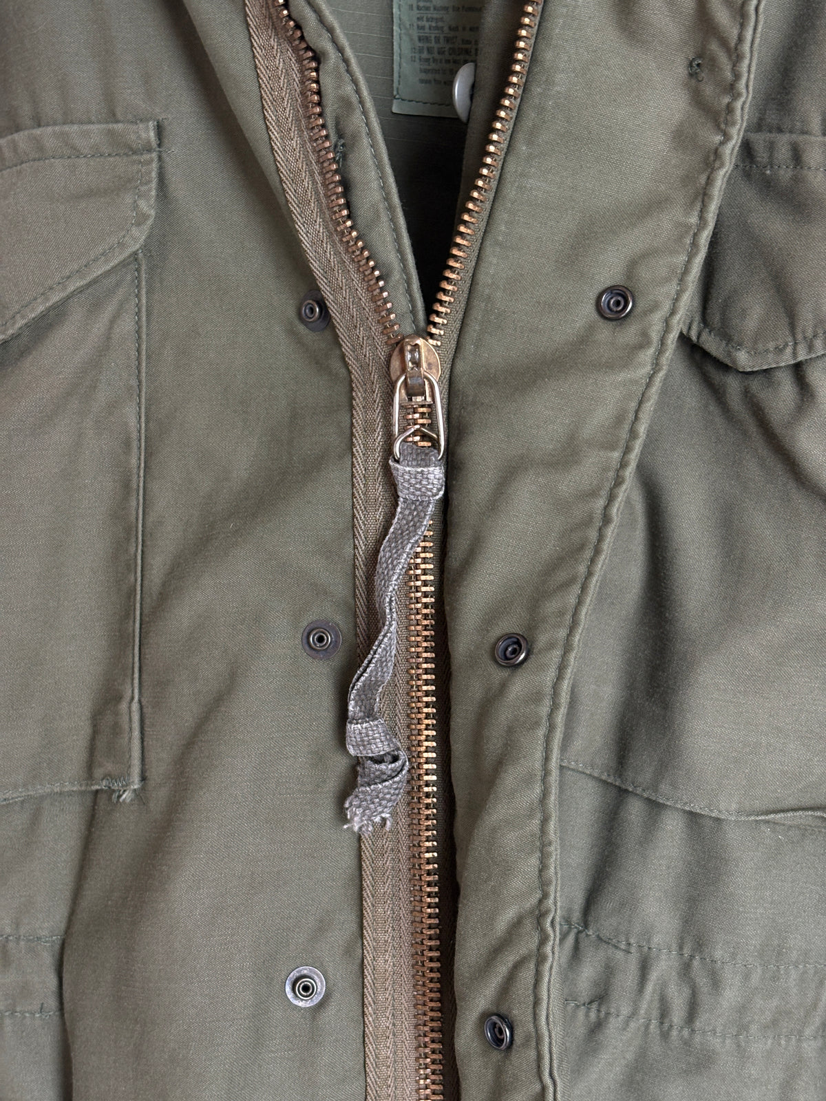 Small Short. Authentic 1984 U.S Army  M-65 Field Jacket | OG-107 Military Issue