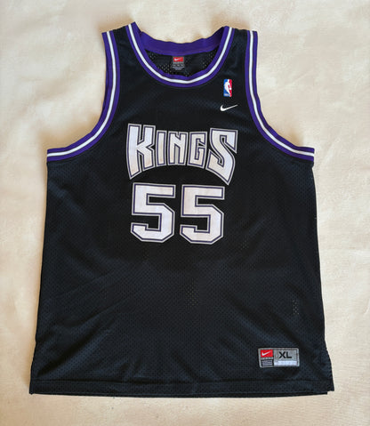 XL. Nike Sacramento Kings Jason Williams No. 55 Black Mesh 2000s NBA Vintage Stitched Logo