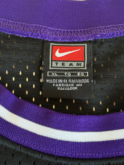 XL. Nike Sacramento Kings Jason Williams No. 55 Black Mesh 2000s NBA Vintage Stitched Logo