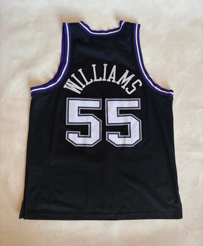 XL. Nike Sacramento Kings Jason Williams No. 55 Black Mesh 2000s NBA Vintage Stitched Logo