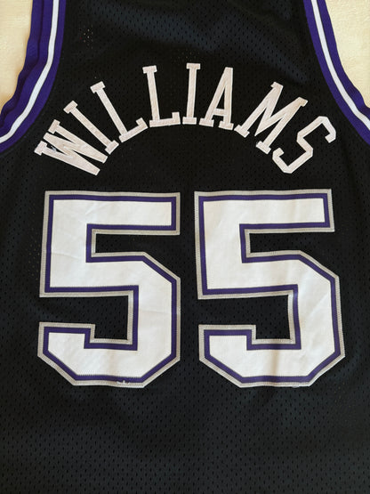 XL. Nike Sacramento Kings Jason Williams No. 55 Black Mesh 2000s NBA Vintage Stitched Logo