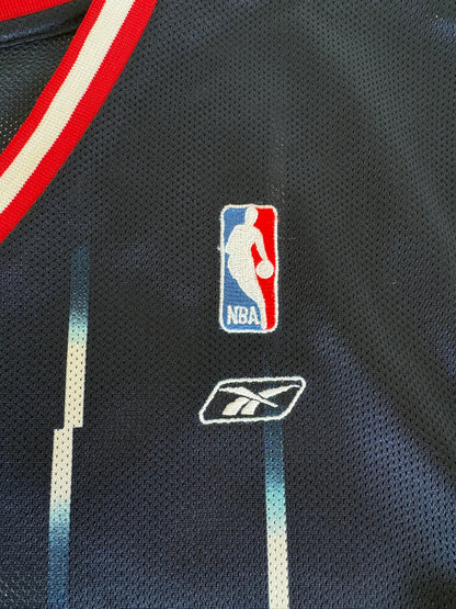 Reebok Houston Rockets Yao Ming No. 11 Jersey Size XL Navy Pinstripe Mesh 2000s NBA Vintage