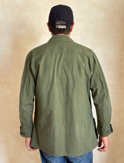 Med Reg. Authentic 1968 U.S. Army OG-107 Jungle Jacket – Vintage Military-AJ357 Studio