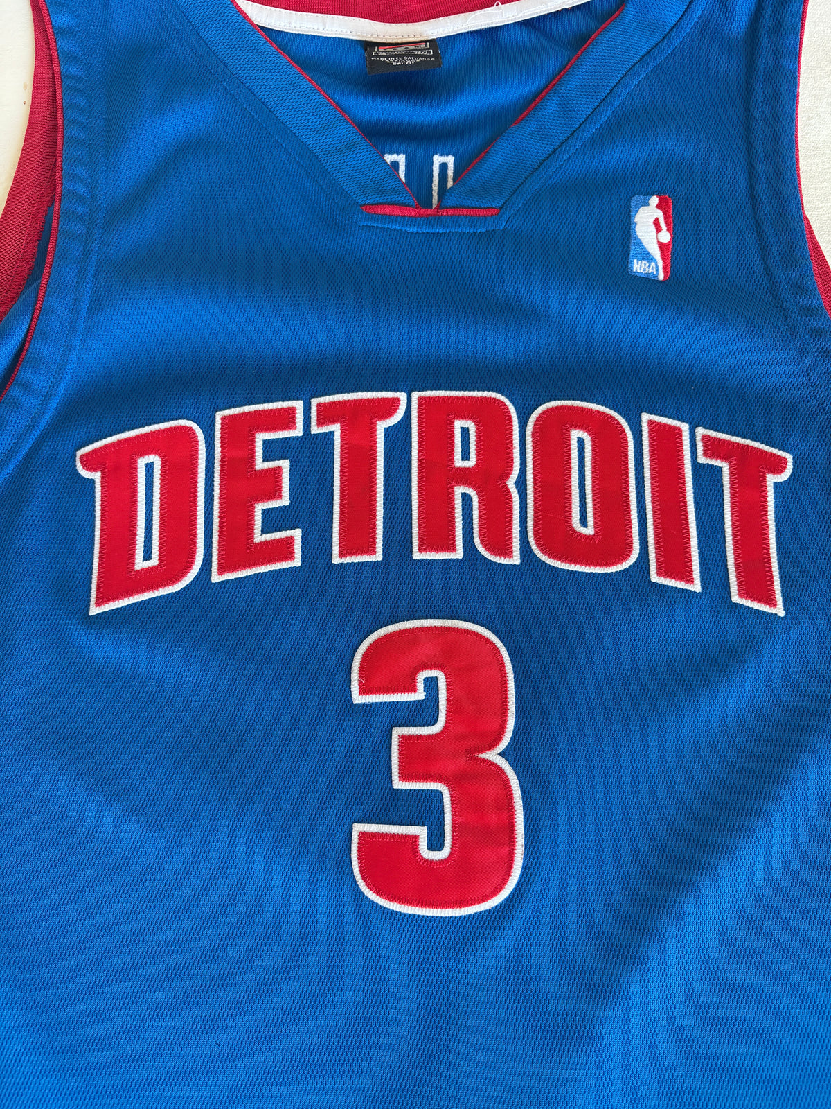 Nike Detroit Pistons Ben Wallace No. 3 Jersey Size 56/3XL Blue Dri-Fit 2000s NBA Vintage