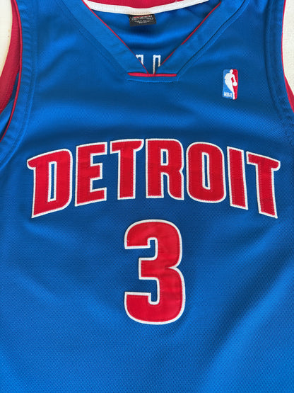 Nike Detroit Pistons Ben Wallace No. 3 Jersey Size 56/3XL Blue Dri-Fit 2000s NBA Vintage