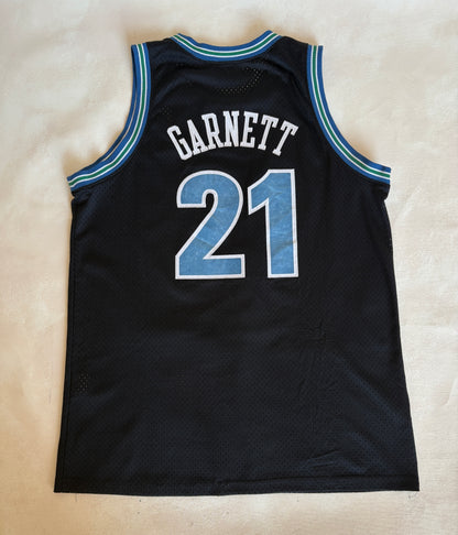 Nike Minnesota Timberwolves Kevin Garnett No. 21 Jersey Size L Black Mesh 1995 NBA Vintage