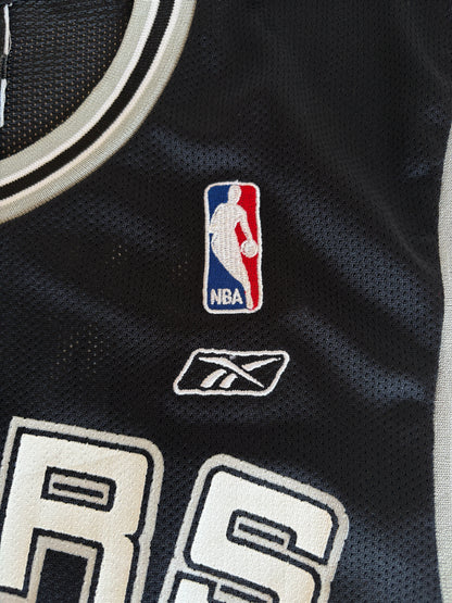 Reebok San Antonio Spurs Manu Ginobili No. 20 Jersey Size S Black Mesh 2000s NBA Vintage
