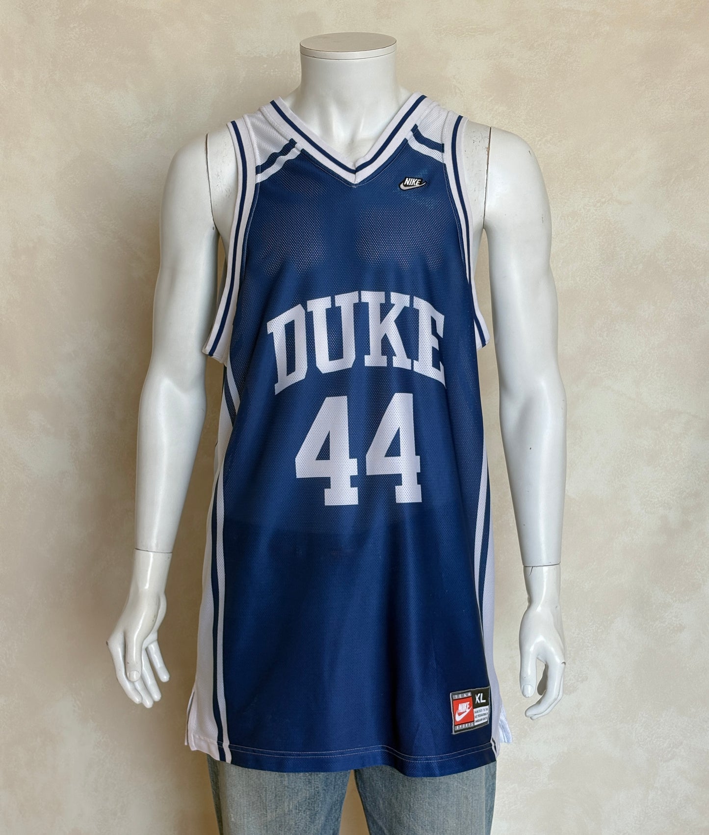Nike Duke Blue Devils No. 44 Basketball Jersey Size XL Blue Mesh 90s Vintage NCAA College