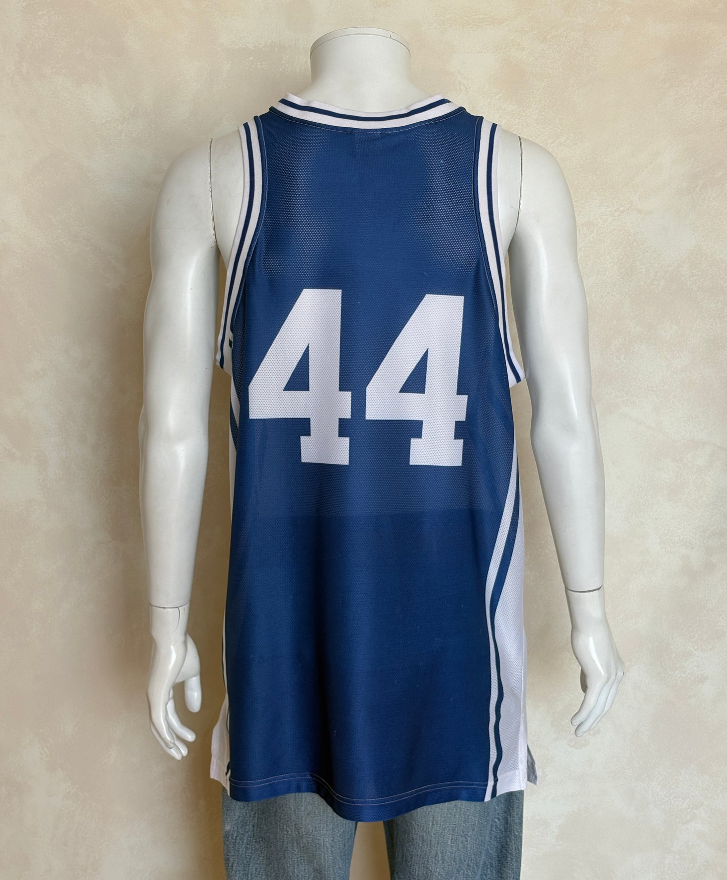 Nike Duke Blue Devils No. 44 Basketball Jersey Size XL Blue Mesh 90s Vintage NCAA College