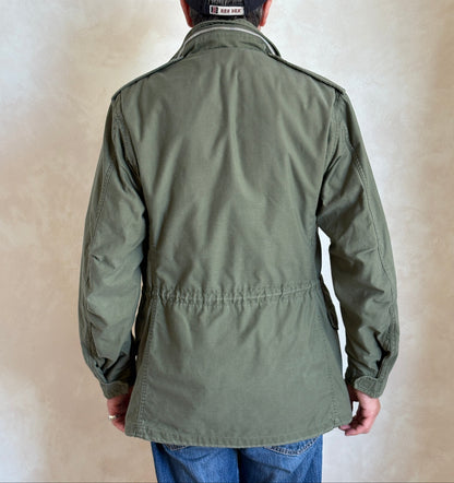 Small Long. Authentic Alpha Industries 1969 US Army M-65 Field Jacket – OG-107 – Vintage Military Issue-AJ357 Studio
