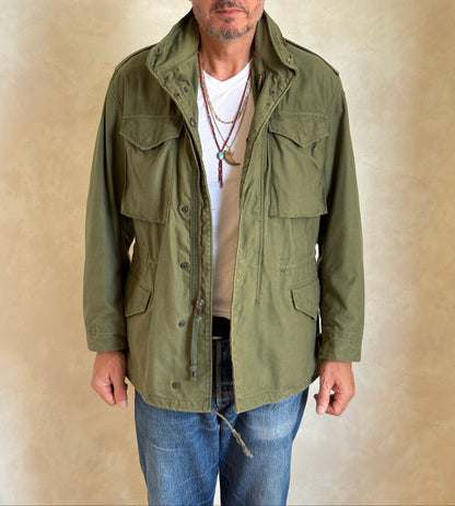 Small Reg. Authentic John Ownbey 1974 US Army M-65 Field Jacket – OG-107 – Vintage Military Issue-AJ357 Studio