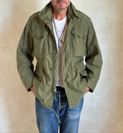 Small Reg. Authentic John Ownbey 1974 US Army M-65 Field Jacket – OG-107 – Vintage Military Issue-AJ357 Studio