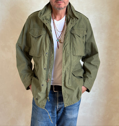 Small Reg. Authentic John Ownbey 1974 US Army M-65 Field Jacket – OG-107 – Vintage Military Issue-AJ357 Studio