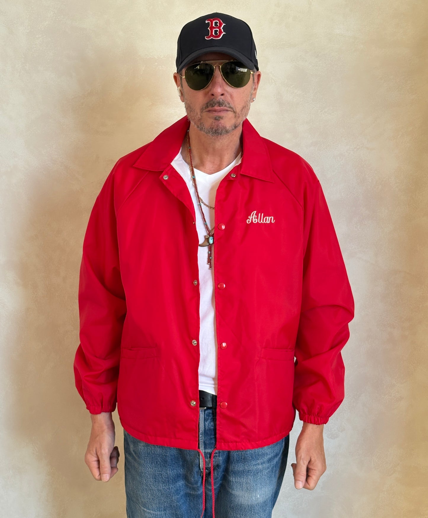 Size Large. Vintage 80s windbreaker made in USA - USA Vintage Bcn