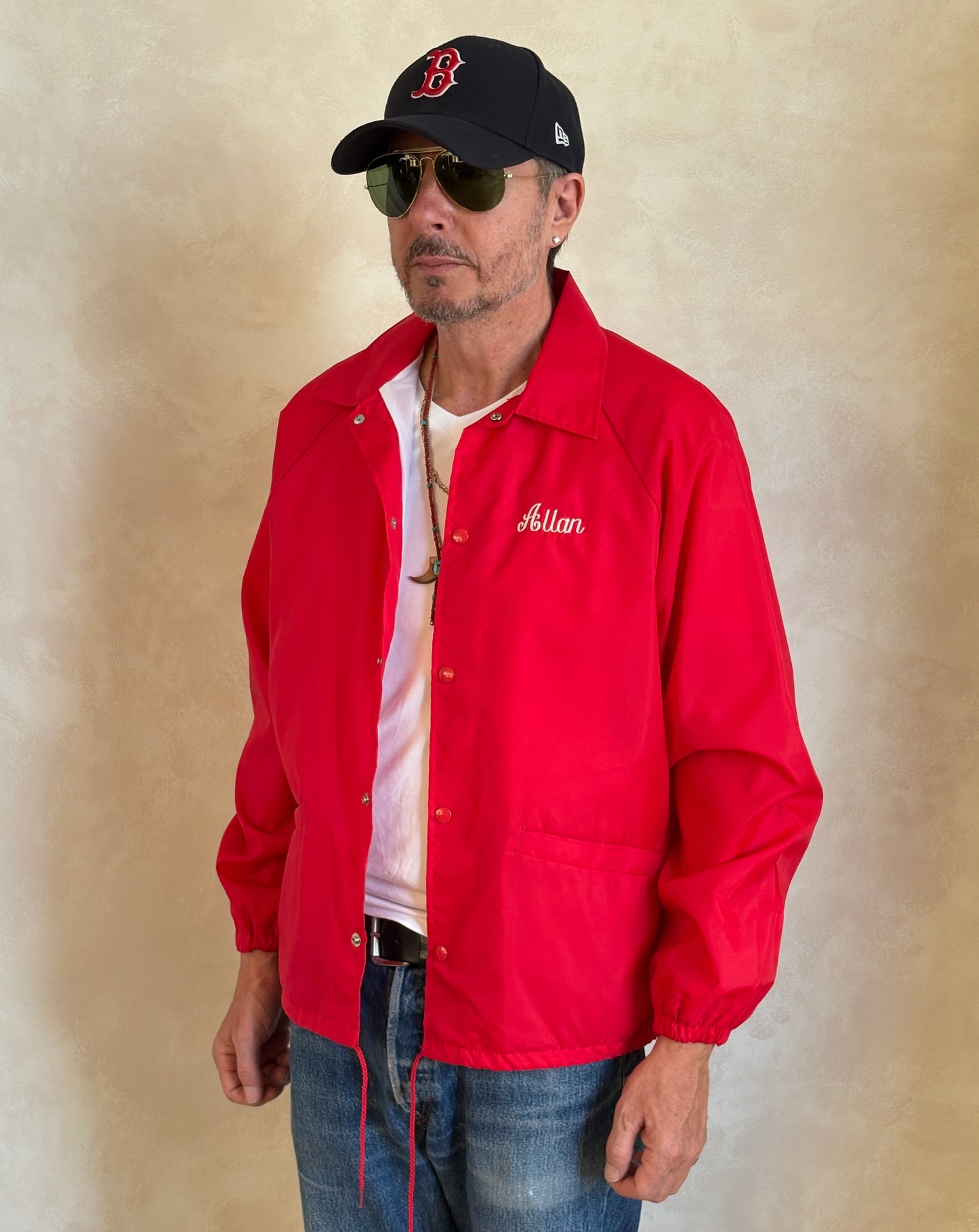 Size Large. Vintage 80s windbreaker made in USA - USA Vintage Bcn