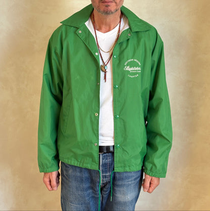 Size Med. Vintage 80s Green windbreaker Made in USA-AJ357 Studio