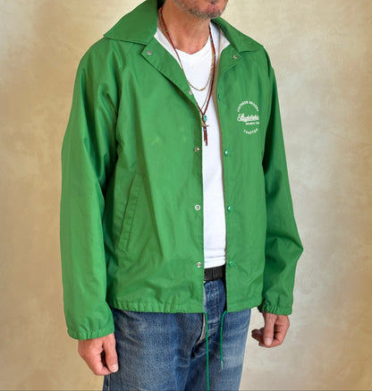 Size Med. Vintage 80s Green windbreaker Made in USA-AJ357 Studio