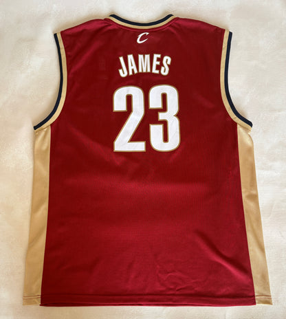 Reebok Cleveland Cavaliers LeBron James No. 23 Jersey Size XL Wine Mesh NBA 2000s
