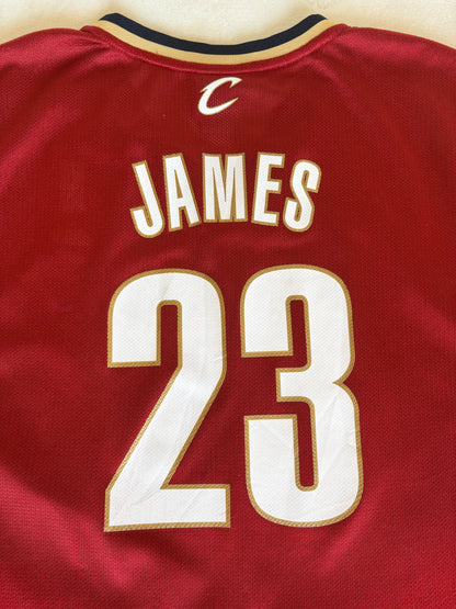 Reebok Cleveland Cavaliers LeBron James No. 23 Jersey Size XL Wine Mesh NBA 2000s