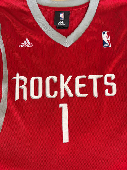 Adidas Houston Rockets Tracy McGrady No. 1 Jersey Size L Red Mesh NBA 2000s