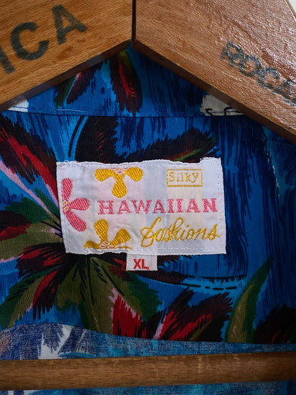 Size XL. Vintage 80s Hawaiian shirt-AJ357 Studio
