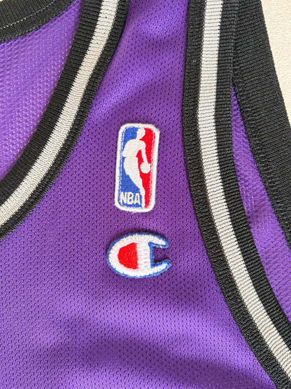 Champion Sacramento Kings Jason Williams No. 55 Jersey Size 48 Purple Mesh NBA 90s