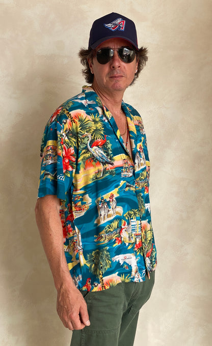 Size Medium. Vintage 90s Hawaiian shirt-AJ357 Studio