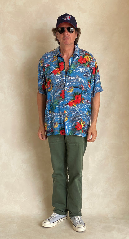 Size Large. Vintage 90s Hawaiian shirt-AJ357 Studio