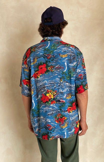 Size Large. Vintage 90s Hawaiian shirt-AJ357 Studio