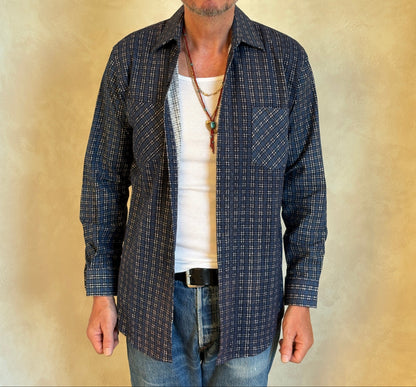 Size Med. Vintage 80s Dickies Flannel Plaid Shirt – Retro Grunge Workwear-AJ357 Studio