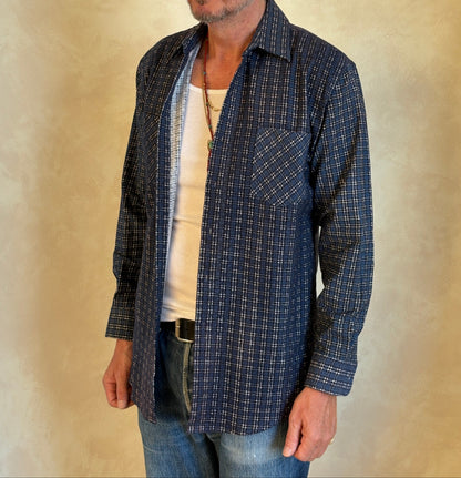 Size Med. Vintage 80s Dickies Flannel Plaid Shirt – Retro Grunge Workwear-AJ357 Studio