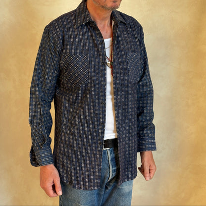 Size Med. Vintage 80s Dickies Flannel Plaid Shirt – Retro Grunge Workwear-AJ357 Studio