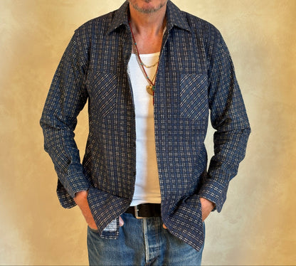 Size Med. Vintage 80s Dickies Flannel Plaid Shirt – Retro Grunge Workwear-AJ357 Studio
