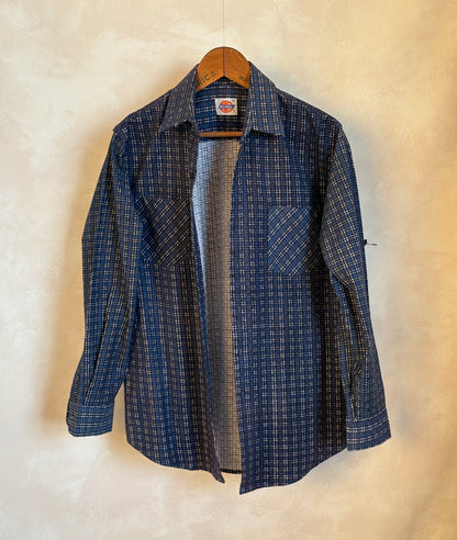 Size Med. Vintage 80s Dickies Flannel Plaid Shirt – Retro Grunge Workwear-AJ357 Studio