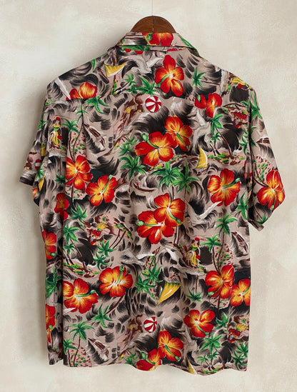 Size Med. Vintage 60s Aloha Hawaiian shirt Made in Japan-AJ357 Studio