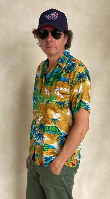 Size Med. Vintage 60s Hawaiian shirt Made in Jamaica-AJ357 Studio