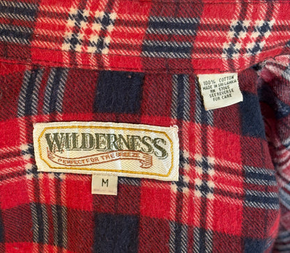 Size Med. Vintage 80s Flannel Plaid Shirt – Retro Grunge Workwear-AJ357 Studio