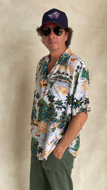 Size Large. Vintage 90s Hawaiian shirt-AJ357 Studio