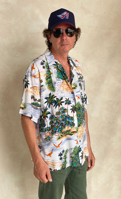 Size Large. Vintage 90s Hawaiian shirt-AJ357 Studio