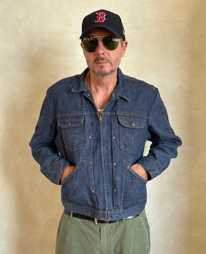Size 46US / 56EU. Authentic 24MJZ Maverick Jacket – USA-Made Raw Denim Classic
