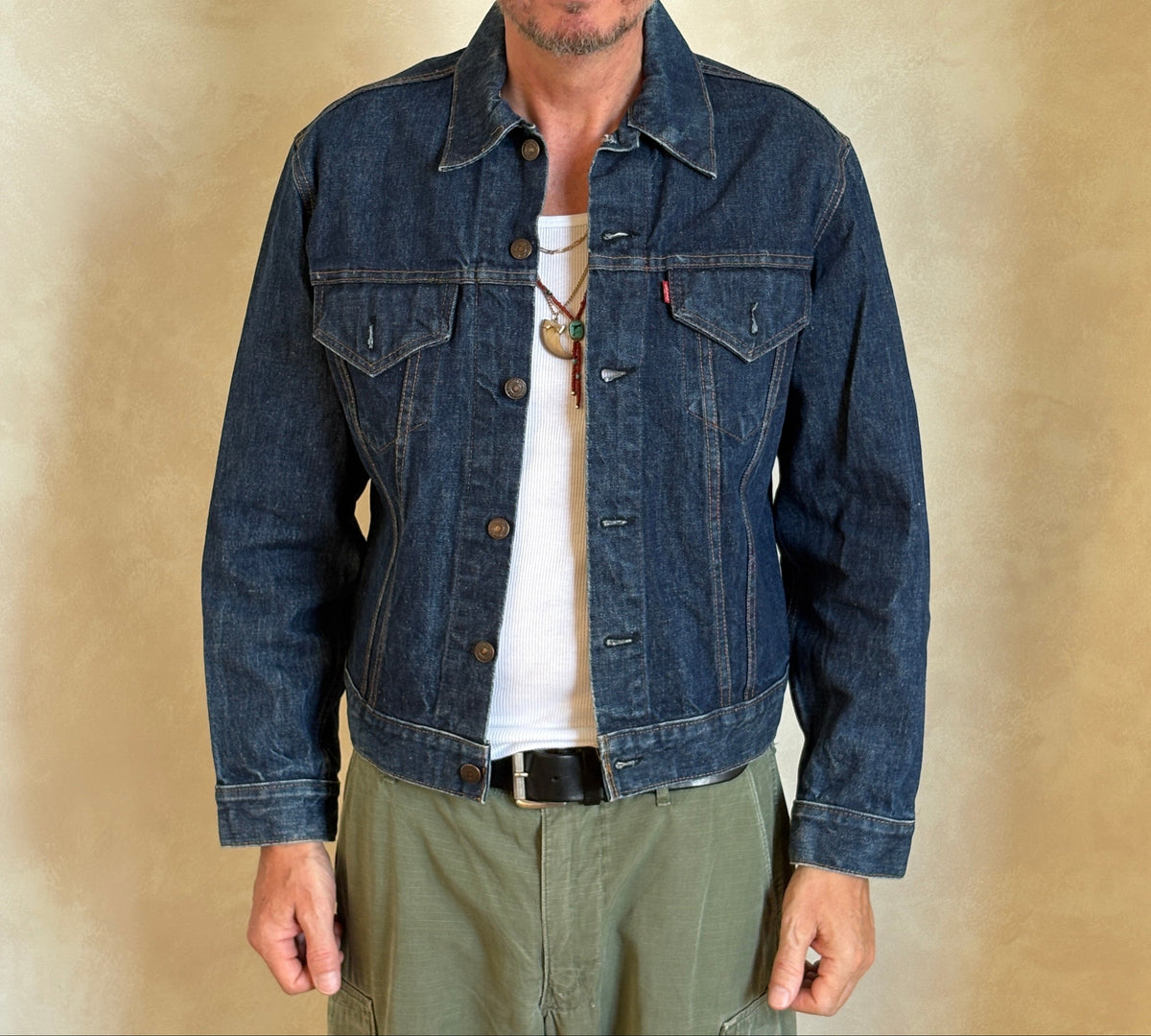 Size 42US / 52EU . Vintage 70s Levis jacket Made in USA.-AJ357 Studio