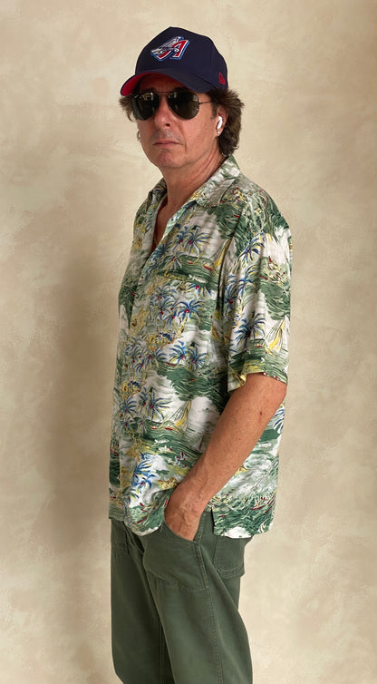 Size Large. Vintage 90s Hawaiian shirt-AJ357 Studio