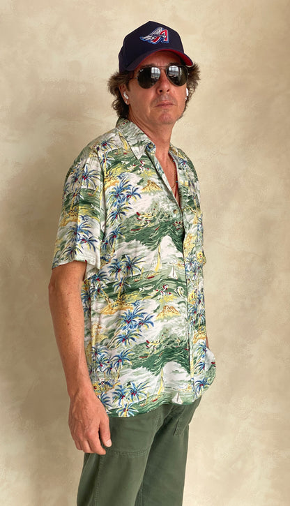 Size Large. Vintage 90s Hawaiian shirt-AJ357 Studio